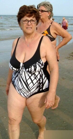Massive aged bitches on the beach