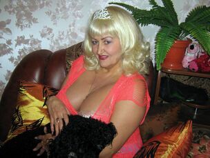 Fatty light-haired mature with
